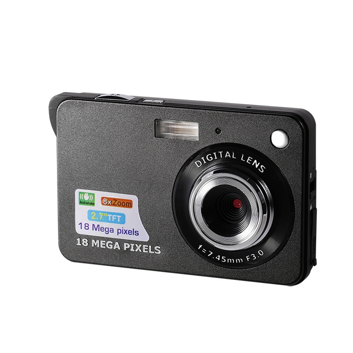 protax 2.7 inch Ultra-thin 18 MP Hd Digital Camera Children's Camera Video Camera Digital Students Cameras Birthday Best: Black