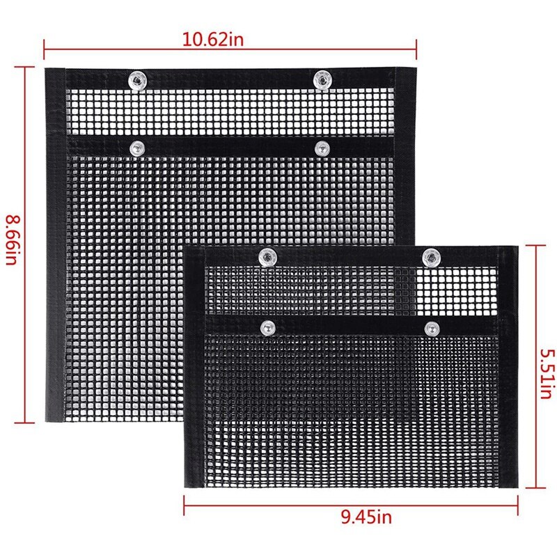 Sac de cuisson antiadhésif sac de cuisson barbecue Grill maille sac cuit au four résistance à haute température réutilisable facile à pique-nique outil