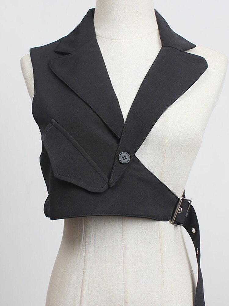 GRACE KARIN Dames elegante revers tops zomer kantoor OL onregelmatige