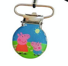 5 st barn bte hörapparatklämma säkerhetslina otoclipskydd för att förhindra fall och förlust binaural: Peppa