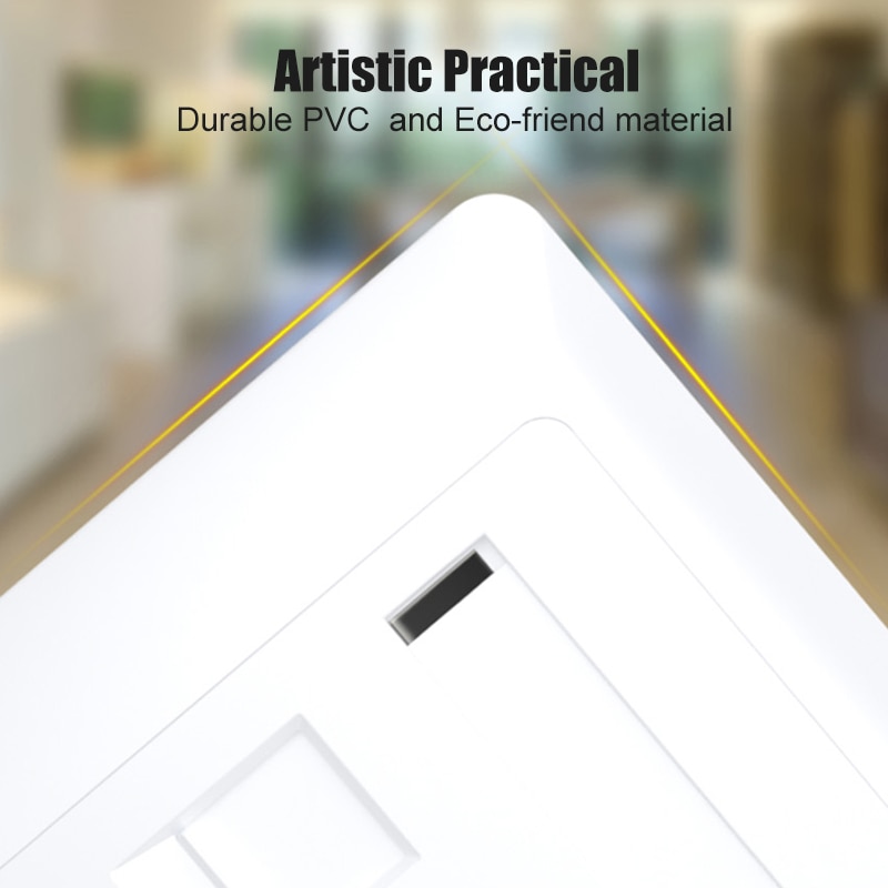 SAMZHE RJ45 Faceplate Wall Socket Wallplate Face plate 4-Port Networking Telephone Socket Outlet Mount Panel