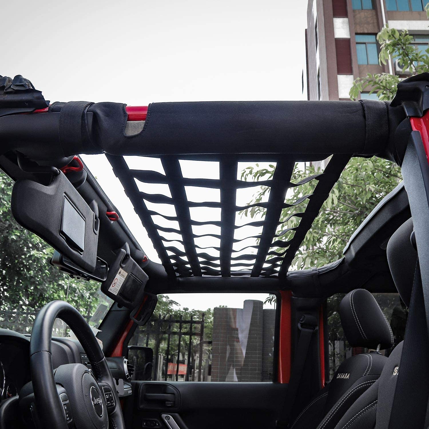 Mesh last netauto taknät hängmatta för jeep wrangler yj tj jk jku jl jlu 1987