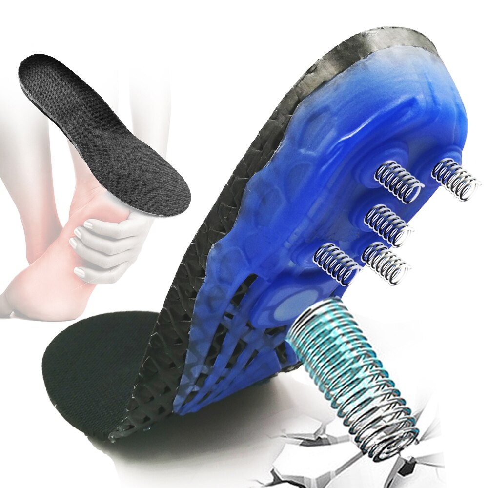 Vier Siliconen Gel Orthopedische Inlegzolen Demping Pads Voetverzorging Voor Zool Fasciitis Pijn Relief Sport Inlegzolen