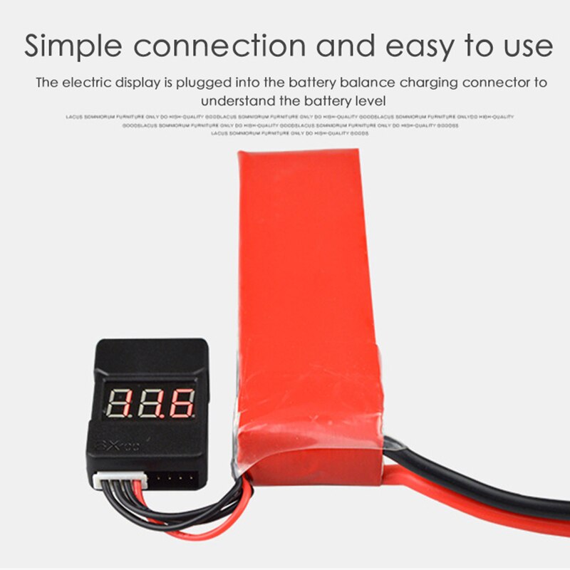 Svart/vit  bx100 1-8s batteritestare/ lågt summerlarm/ batteri med högtalare
