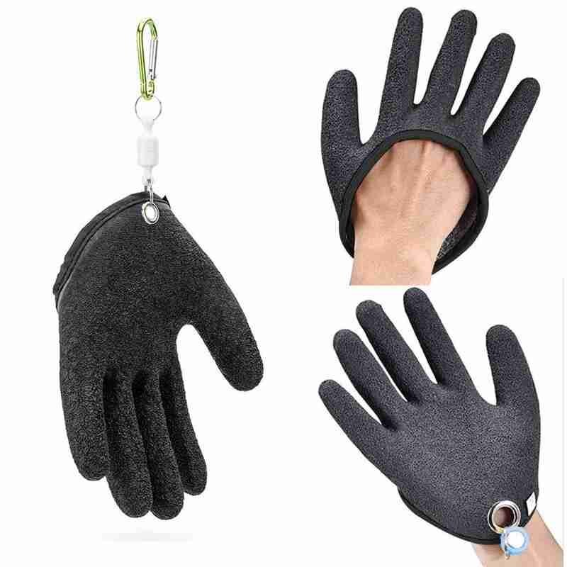 Luvas de látex antiderrapante de pesca anti-facada, antiderrapante e impermeável lu yafei masculino especial espessado luvas de pesca à prova dcatágua catc