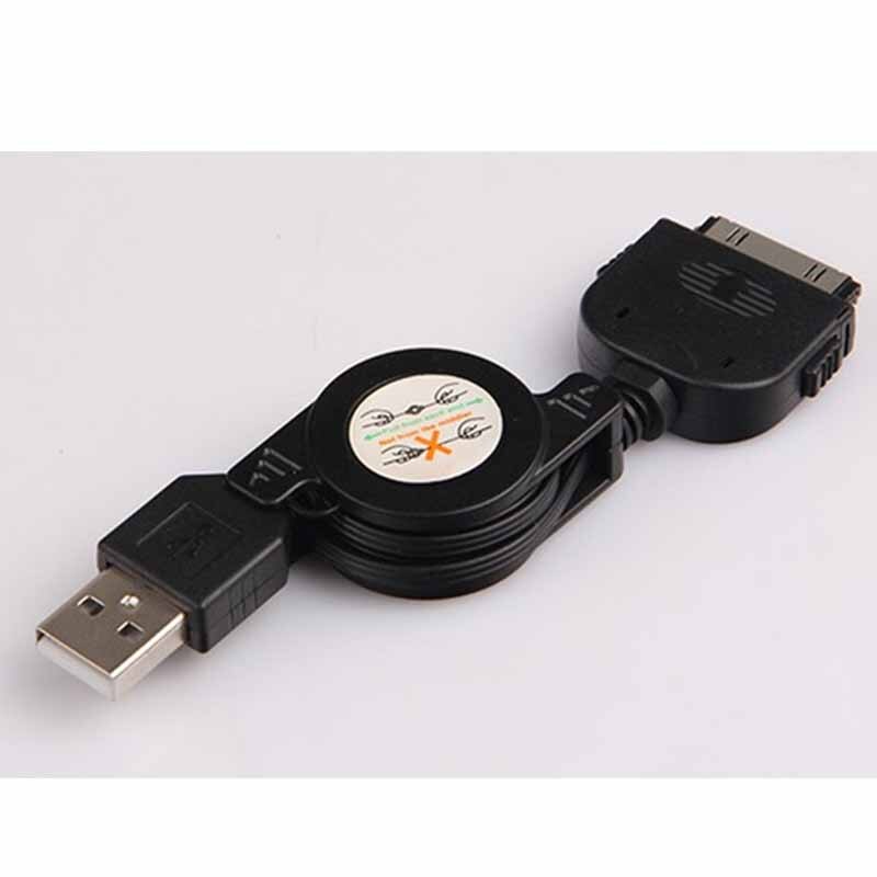 Retractable USB Data Sync&amp;Charger Cable cord for phone tablelet android iphone smartphone: black for 4s