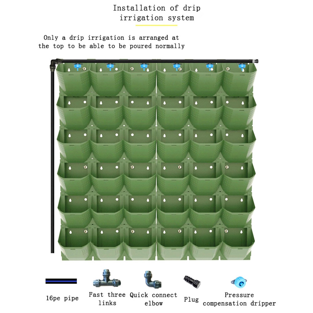 Recipiente para maceta de flores de varios agujeros montado en la pared bonsái de jardín macetero para plantas crasas