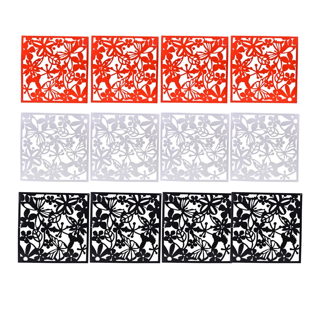 12pcs 3-color Flower Hanging Room Divider Screens Space Partition Wall Panel