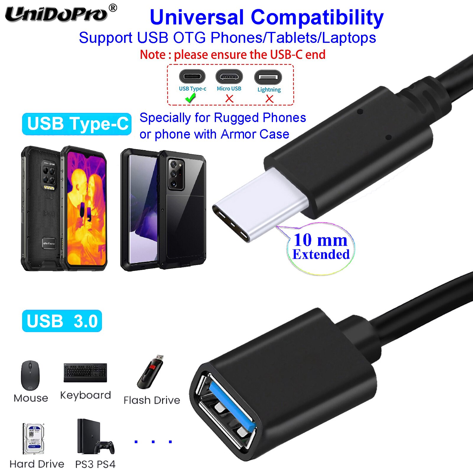 for Blackview Type C OTG Cable Adater BV5900 BV6300 BV6800 BV6900 BV7000 BV8000 BV9100 BV9500 BV9600 BV9700 BV9800 BV9900 Pro