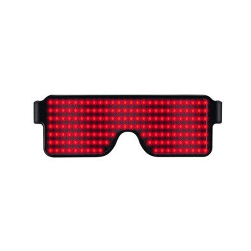 5 Colors Novelty LED Glasses Light Up Shades Glow Flashing Sunglasses Eyewear Nightclub Party 8 Modes Luminous Rave Decoration: Red