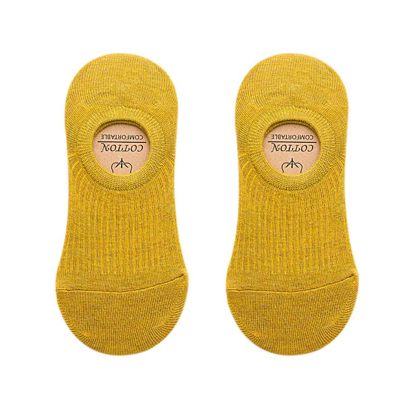 Zomer antislip onzichtbare no show sokken effen snoepkleur gekamd katoen japanse vrouwelijke casual bootsokken