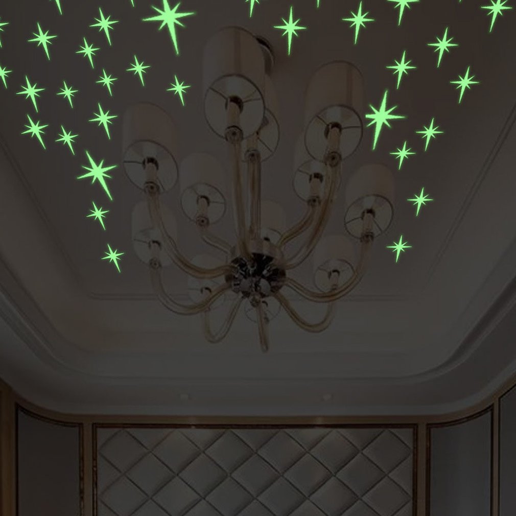 Glow in the dark muurstickers groene lichtgevende fluorescerende sterren muursticker muurstickers voor kinderen babykamer