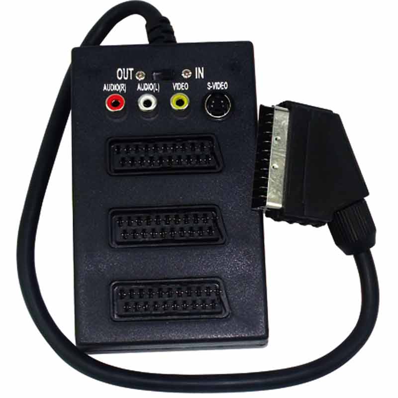 PÉRITEL DISTRIBUTEUR PCS ENSEMBLE SWITCHLİ TOS FİŞLİ (1 MÂLE-3 PÉRITEL FEMELLE)