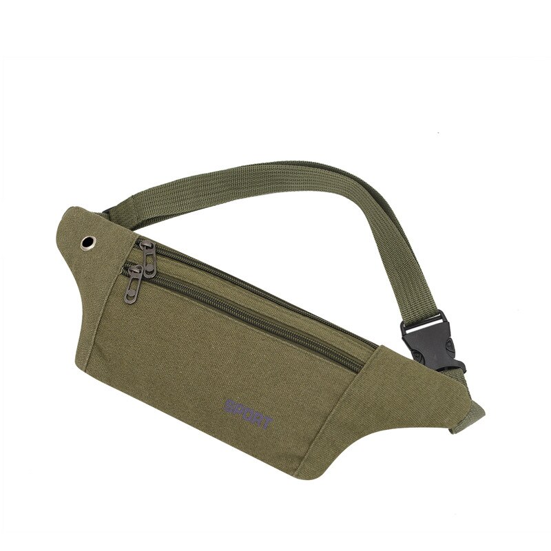 De Leisure Mens Satchel Purse Drie Lagen Close-Fitting Sport Mannen Canvas Borst Pakket Terug Perceel Trend: Army Green