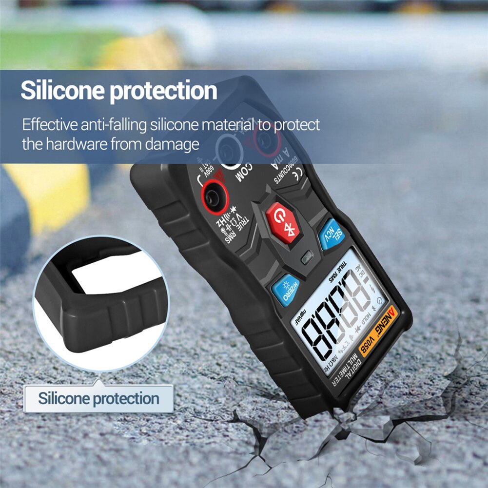 Digitale Bluetooth Multimeter 6000 Count True Rms Auto Range Dc/Ac Voltage Tester Capaciteit Weerstand Meter Multimetro