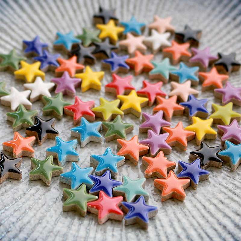 Azulejos de mosaico de porcelana de 50g, manualidades DIY, azulejos de cerámica, materiales para hacer mosaicos, piezas de hobby, artesanías a granel: YELLOW