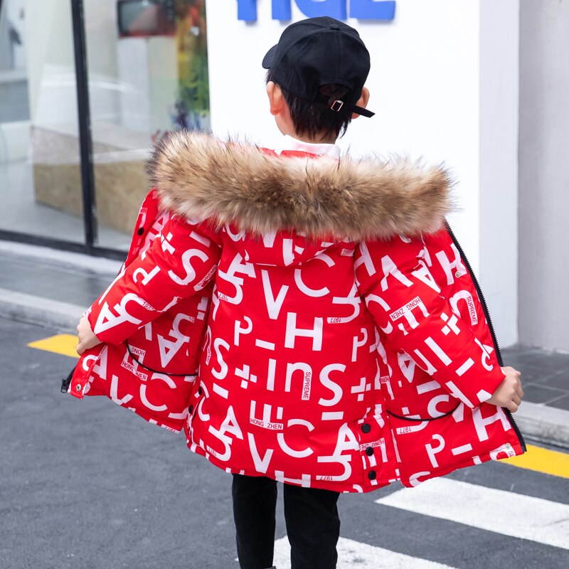 Toddler Boy Winter Coats Childrens Winter Jacket Boys Fur Coat Parkas Teenage 3-12 boys clothes Outerwear Casual Hooded