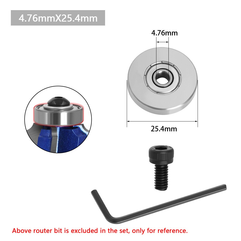 Duurzaam Staal Lagers Accessoires Kit Past Voor Frees Hoofden En Schacht Top Gemonteerd 1/2 3/8 3/4 Lager &amp; Stop ring Set: G
