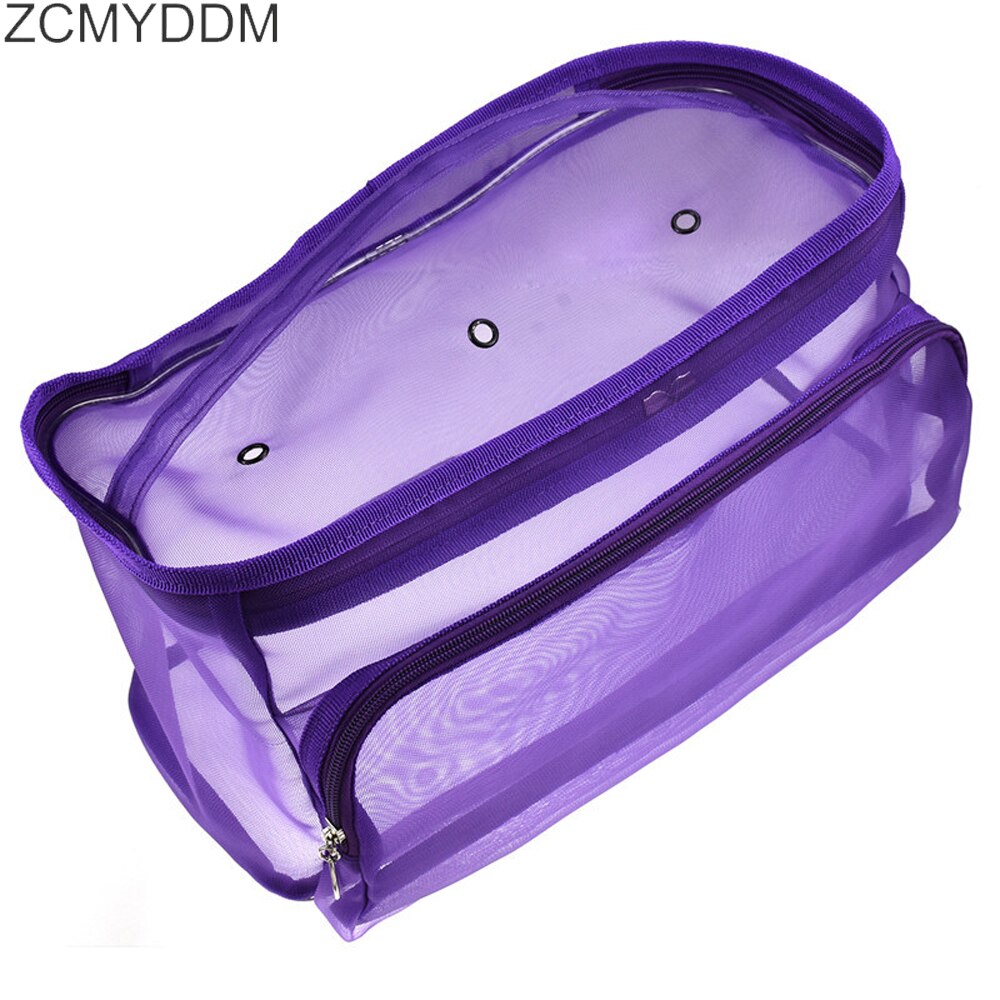 Breien Bag Organizer Garen Opslag Mesh Bag Craft Nylon Garen Case Organizer Opbergmanden Reizen Naaien Gereedschap Accessoires: Purple