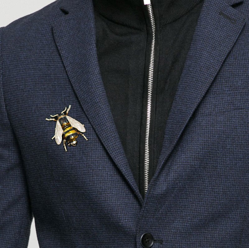 (Inklaring Verwerking) Elegante Dier Insect Broches Pins Bee Mier Flamingo Pauw Mannen Vrouwen Broche Voor Party