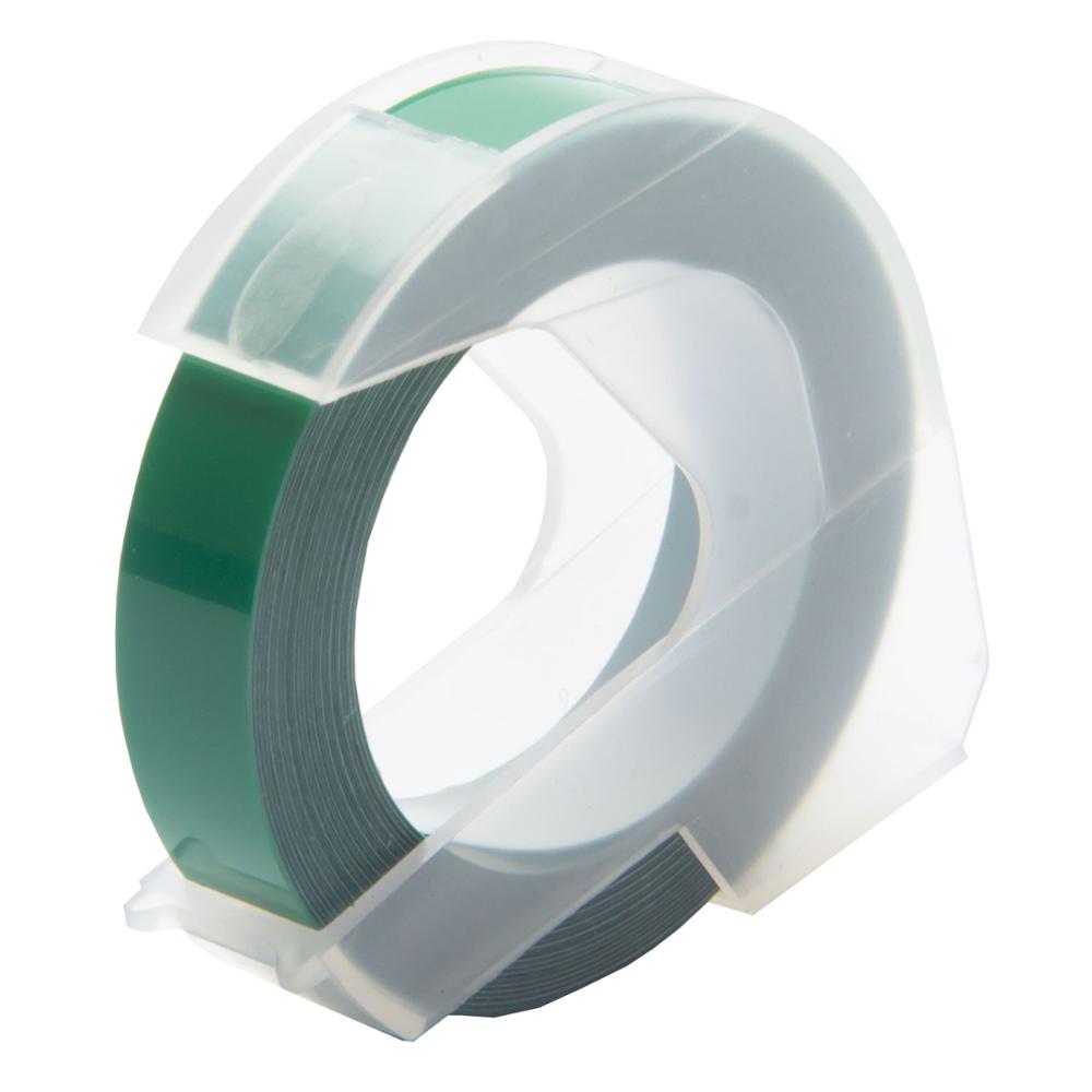 17 Colors 3D Embossing Tape For DYMO Plastic Embossing Tape DIY Tape For DYMO Motex E-101 Motex E-202 Motex E-303 Label Maker: green