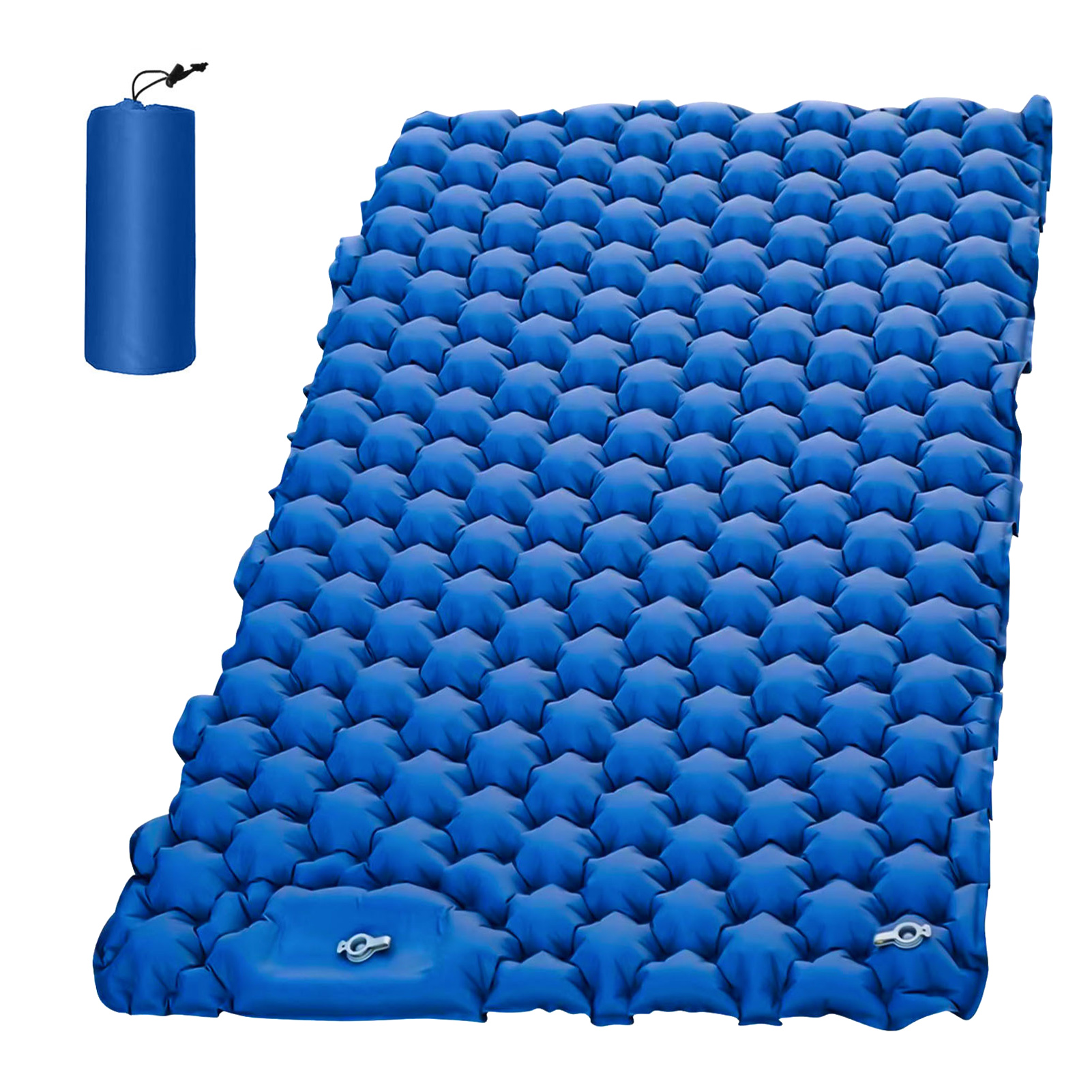 2 Person Lightweight Camping Mat Portable Air Mattress Waterproof Backpacking Sleeping Pad Camping Equipment: Dark blue
