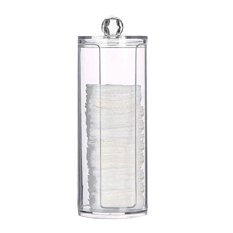 Acrylic Cotton Swab Cotton Storage Box Portable Transparent Dustproof Cosmetic Container Jewelry Storage Box