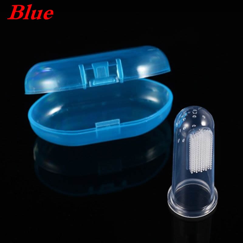 Silicone Baby Finger Toothbrush Baby Newborn Children Health Care Finger Toothbrush Toothbrush Massager 3 Colors: Blue