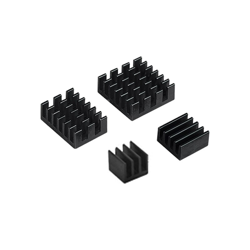 Raspberry Pi 4, radiateur en aluminium et cuivre, ensemble de refroidissement avec coussin thermique à l&#39;arrière pour Raspberry Pi 4B, 10 pièces/lot