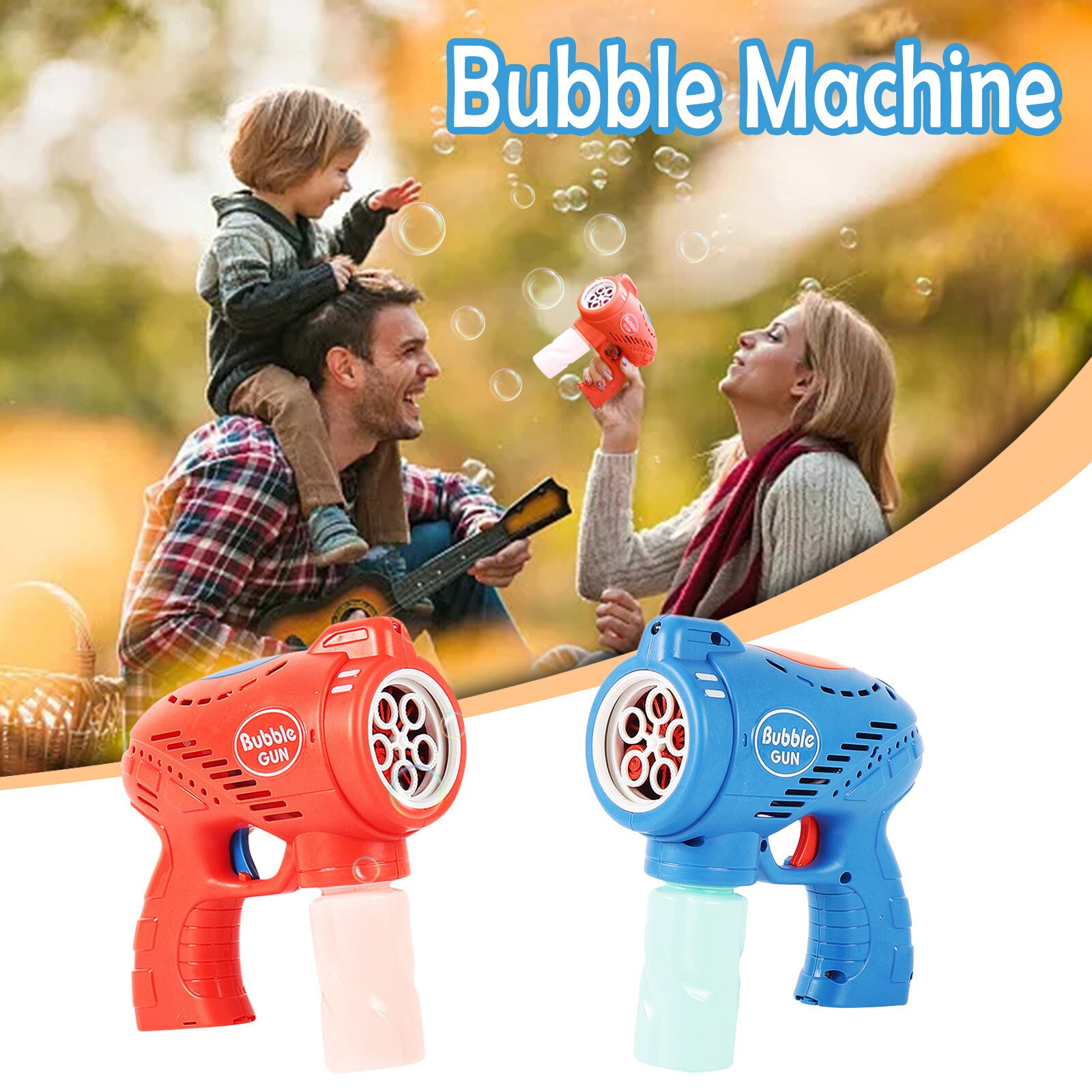 Automatische Muziek Bubble Machine Cartoon Bubble Machine Met 100Ml Bubble Water Kids Zomer Outdoor Speelgoed Strand Spelen Bellen L3
