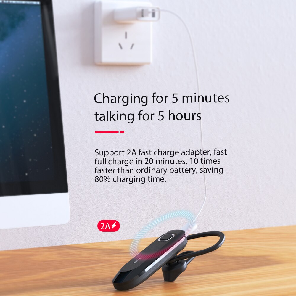 UCOMX U32K Bluetooth Kopfhörer Drahtlose Kopfhörer Ohr Haken Bluetooth Headset mit Mic Freisprecheinrichtung Hörer für iPhone Huawei Xiaomi