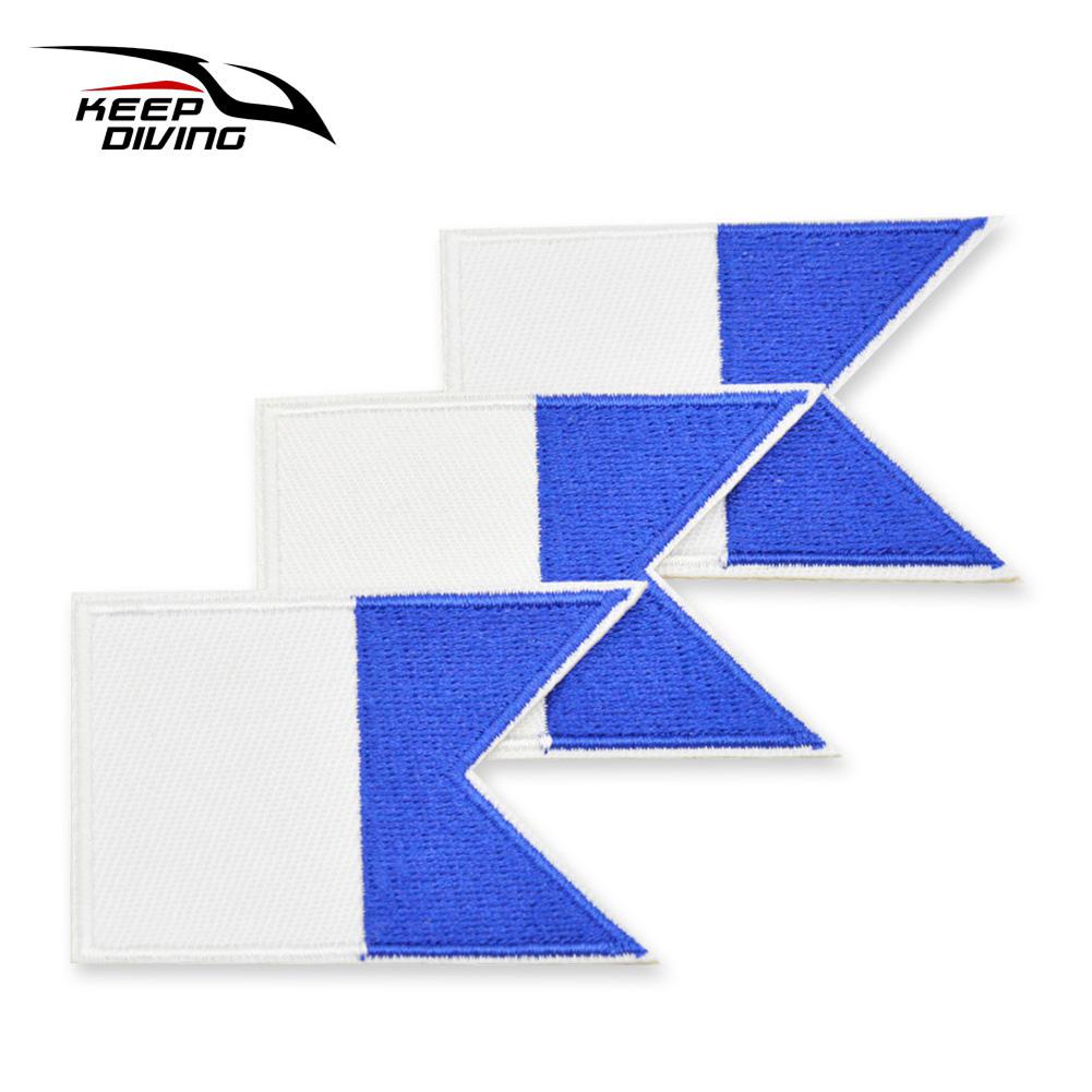 3pcs Diving Patch On Embroidered Embroidery Vest Bag Cap Patches for Snorkeling Swimming: blue