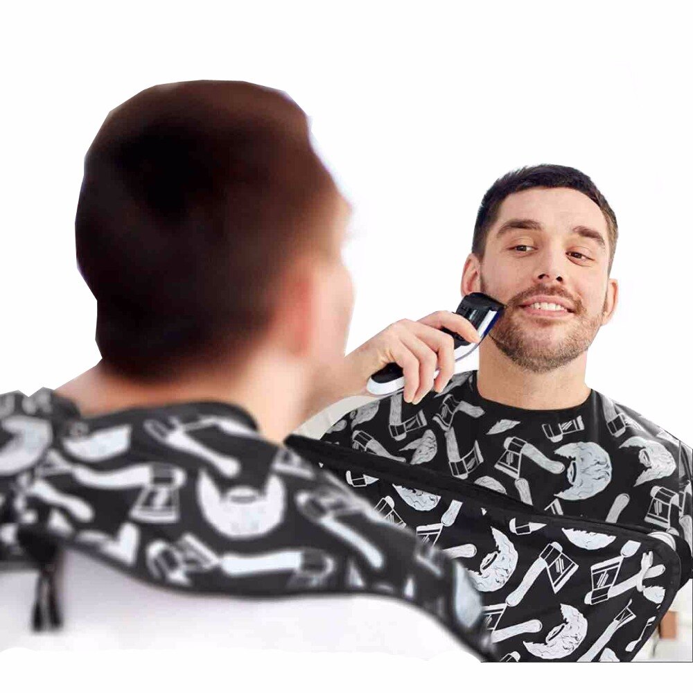 Mannen schort baard scheerschort slabber trimmer gezicht geschoren haar schort voor mannen waterdichte schort badkamerproducten retro scheerdoek