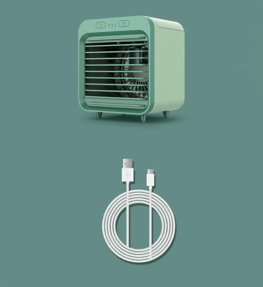 Draagbare Usb Mini Oplaadbare Watergekoelde Airconditioner Desktop Cooler Fan