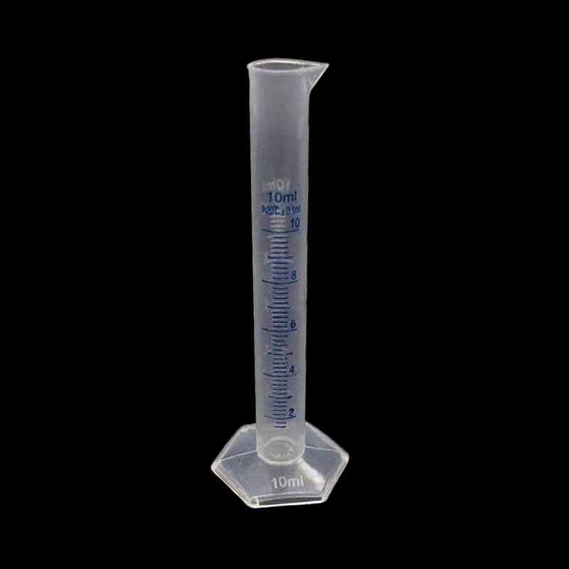 ¡Oferta! Cilindros graduados de cilindro de medición de plástico de 10/25/50/100/250/500ml para suministros de laboratorio herramientas de laboratorio TI99