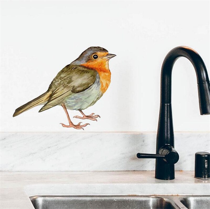 Vivid bird Wall Sticker declas living room bedroom decorations wallpaper Mural stickers