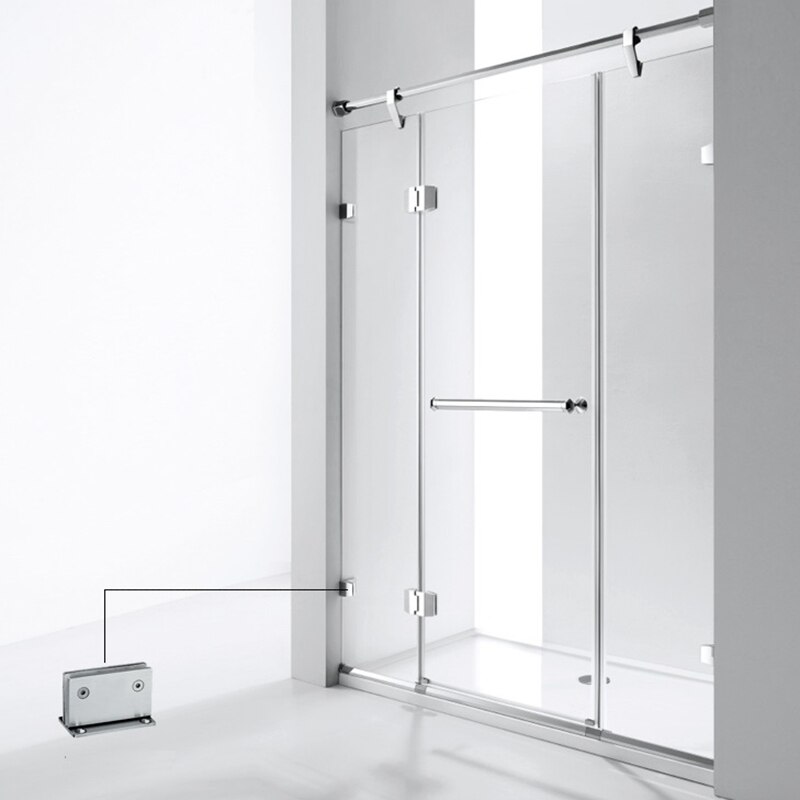 304 Stainless Steel 90 Degree Fixed Glass Clamp Shower Room Glass Door Clip Frameless Door Fittings Bathroom Door Fastener
