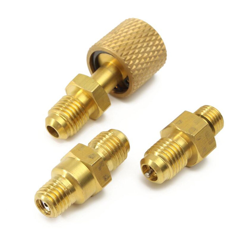 KKmoon 8pcs Car AC Air Conditioner Refrigeration Adapter Automobile Air Conditioning Refrigeration Repair Tool Connector Adapter