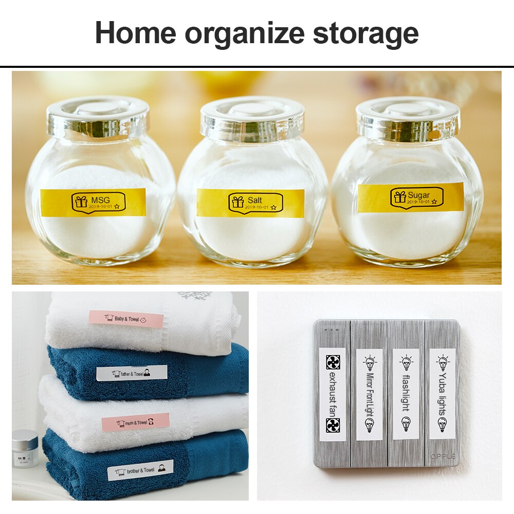 Mini Label Printer Portable Pocket Label Printer For QR Code Date Letter Printing Wireless Label Printer With Label Paper