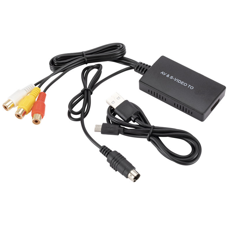 Convertisseur compatible S-vidéo vers HDMI, adaptateur compatible AV vers HDMI, convertisseur RCA 720p @ 60Hz pour DVD HDTV