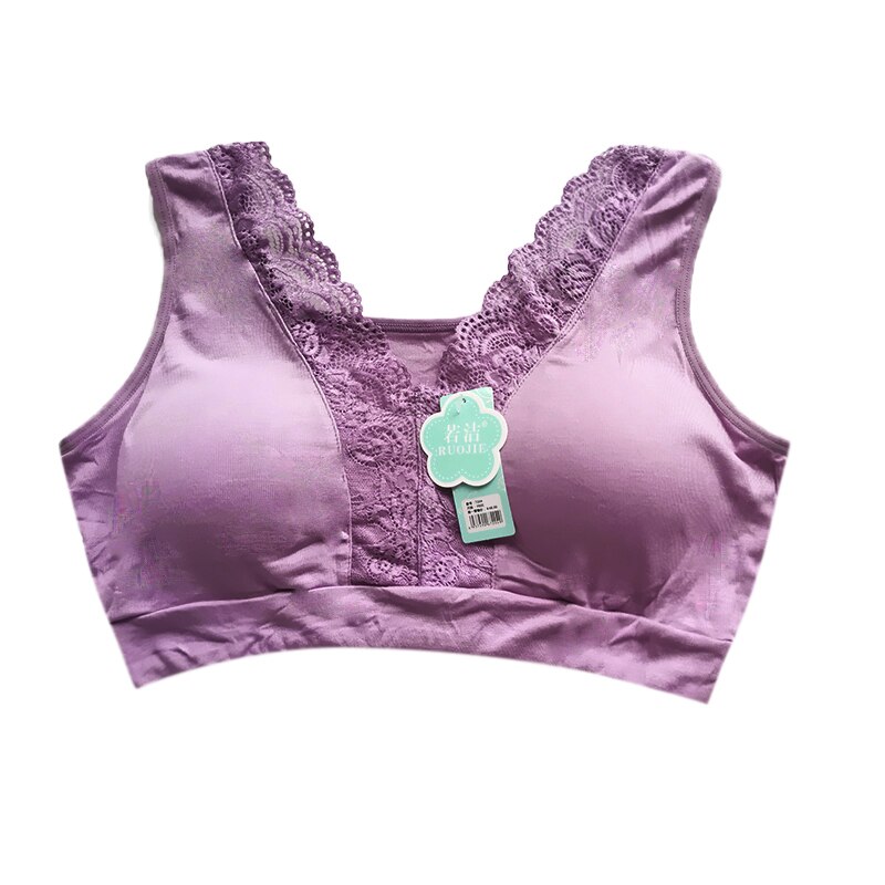 Plus Size Women Lace Bras Big Size Seamless Brassiere Padded Underwear Female Wire Free Comfortable Bralette Top