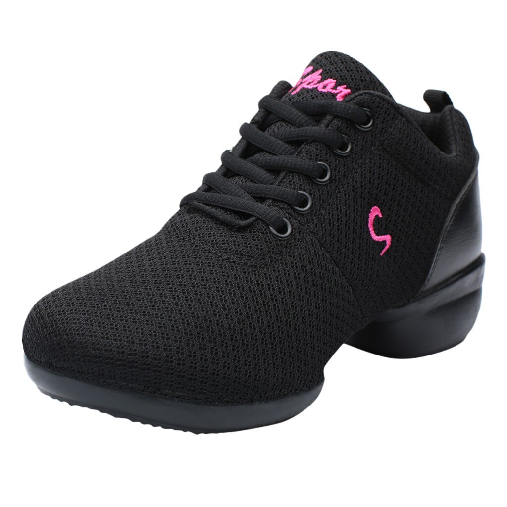 Dans Schoenen Voor Meisjes Sport Zachte Zool Adem Vrouwen Praktijk Schoenen Modern Jazz Dance Schoenen Sneakers # G3: Black / 6