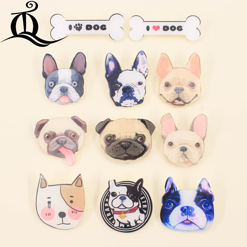 1 PCS cartoon broche honden Pictogrammen Op rugzak Acryl Badges Cartoon Pin Badges Voor Kleding Decoratie Badge Z40