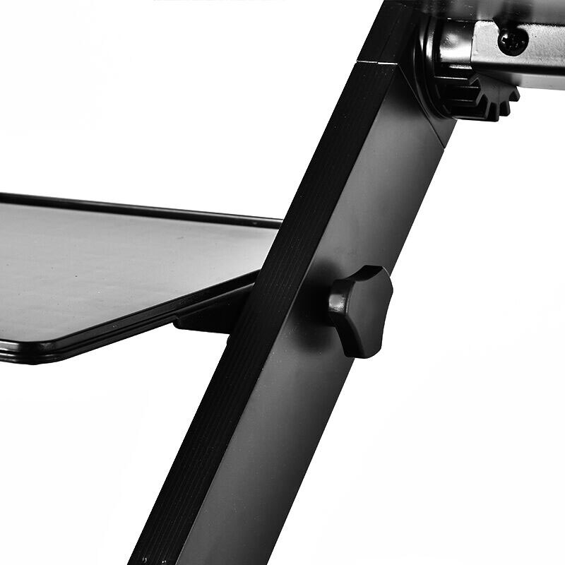 Justerbar aluminium bærbar skrivebord ergonomisk bærbar tv seng lapdesk bakke pc bordstativ notesbog bord skrivebordstativ med musemåtte