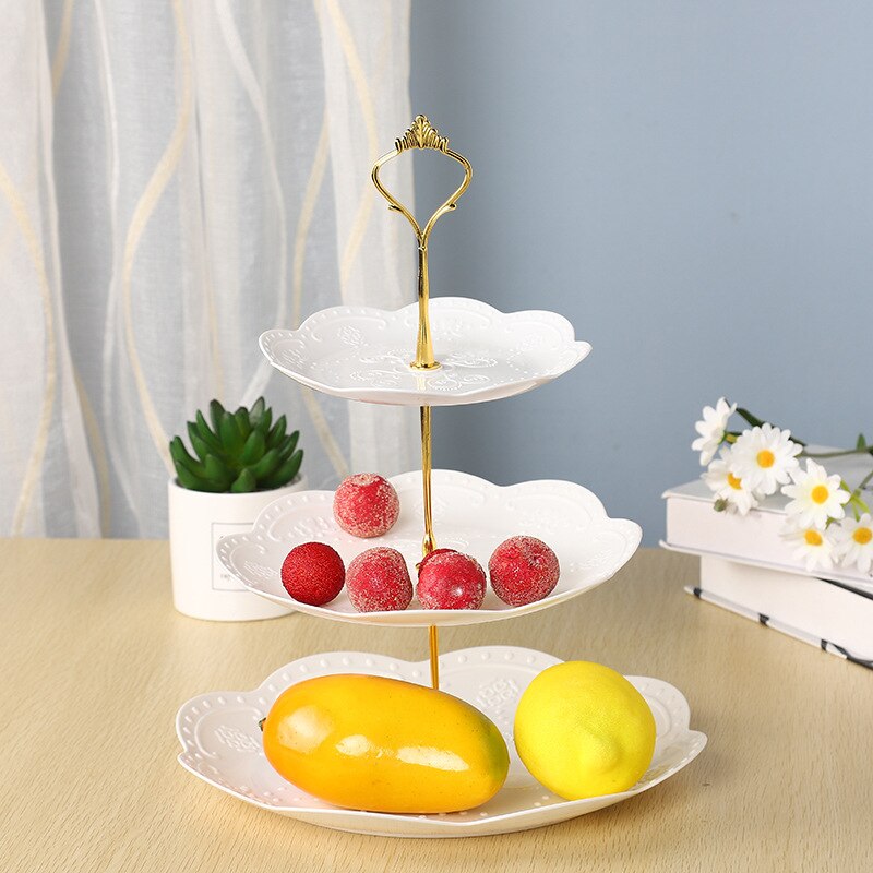 Detachable Cake Stand European Style 3 Tier Pastry Cupcake Fruit Plate Serving Dessert Holder Wedding Party Home Decor