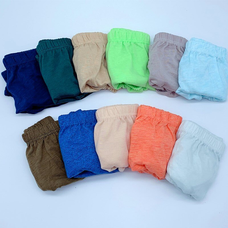 4 pz/lotto colori casuali ragazzi mutandine solide slip per bambini intimo per bambini pantaloncini tuta 1-10 anni
