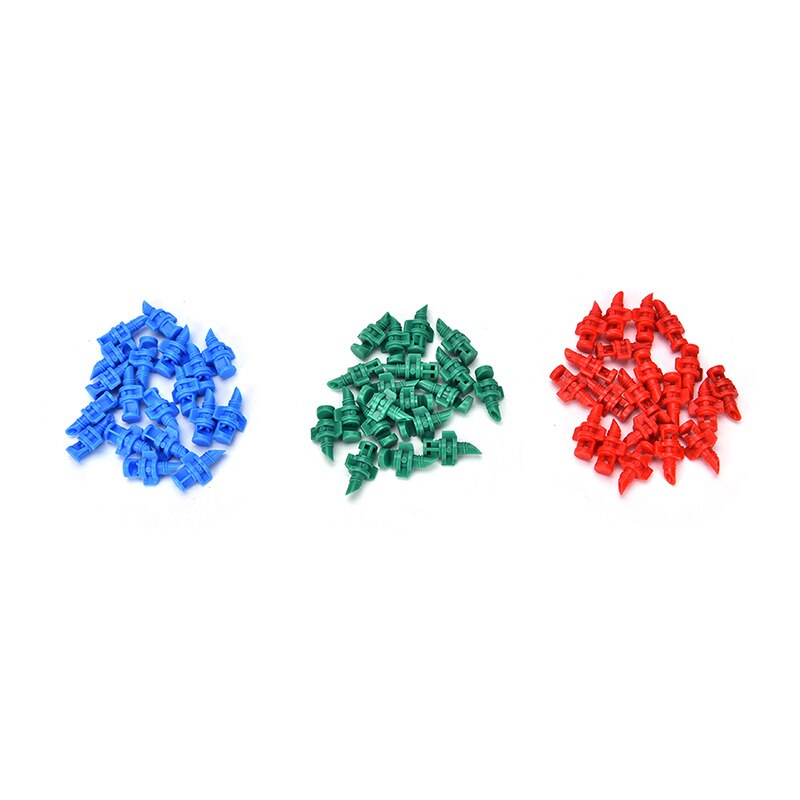 10 pièces buse vert 180 degrés/rouge 360 degrés/bleu 90 degrés Machine hydroponique jardin arrosage systèmes réfraction atomisation