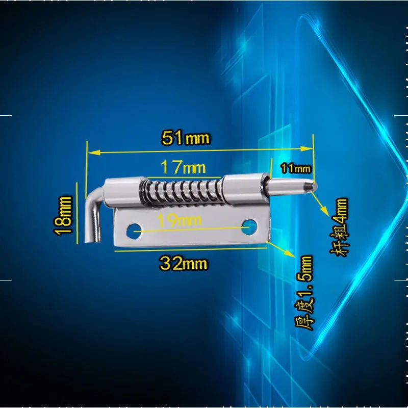 1Pc Long Silver Door Latch Sliding Lock Barrel Bolt Latch Hasp Staple Gate Safety Lock Latch Barrel Bolt Latch Spring Barrel