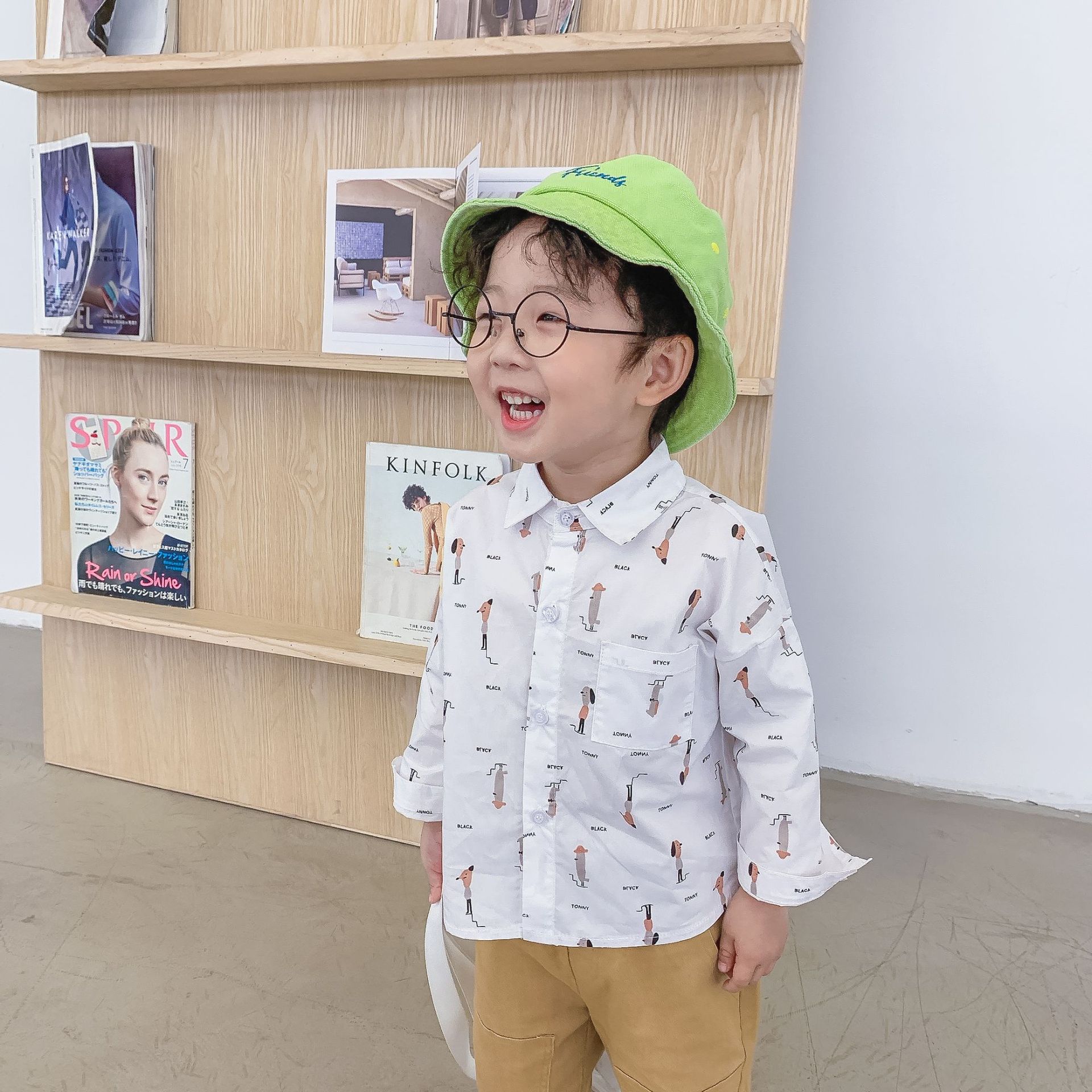 Chemises à manches longues pour bébés garçons, en coton, style, printemps-automne , décontracté: 6T