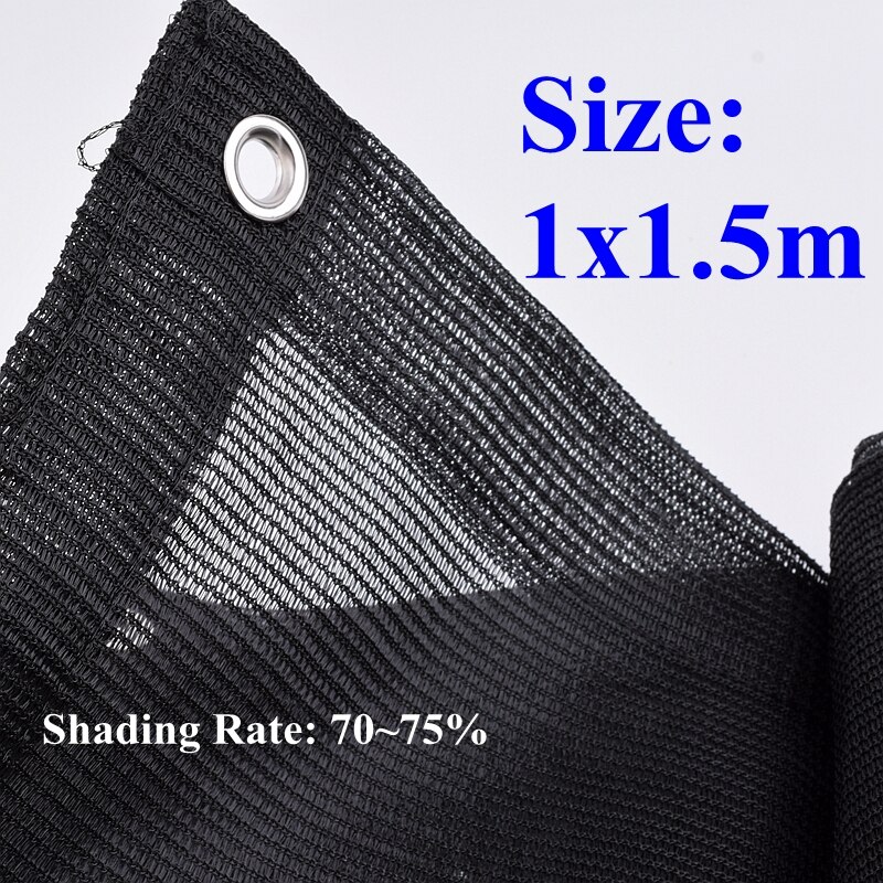 SgooHan 1x1.5m anty-uv HDPE siatka zacieniająca markiza zewnętrzna schronienie siatka zacieniająca sukulenta pokrywa żagiel przeciwsłoneczny balkon siatka asekuracyjna: 1x1.5m czarny